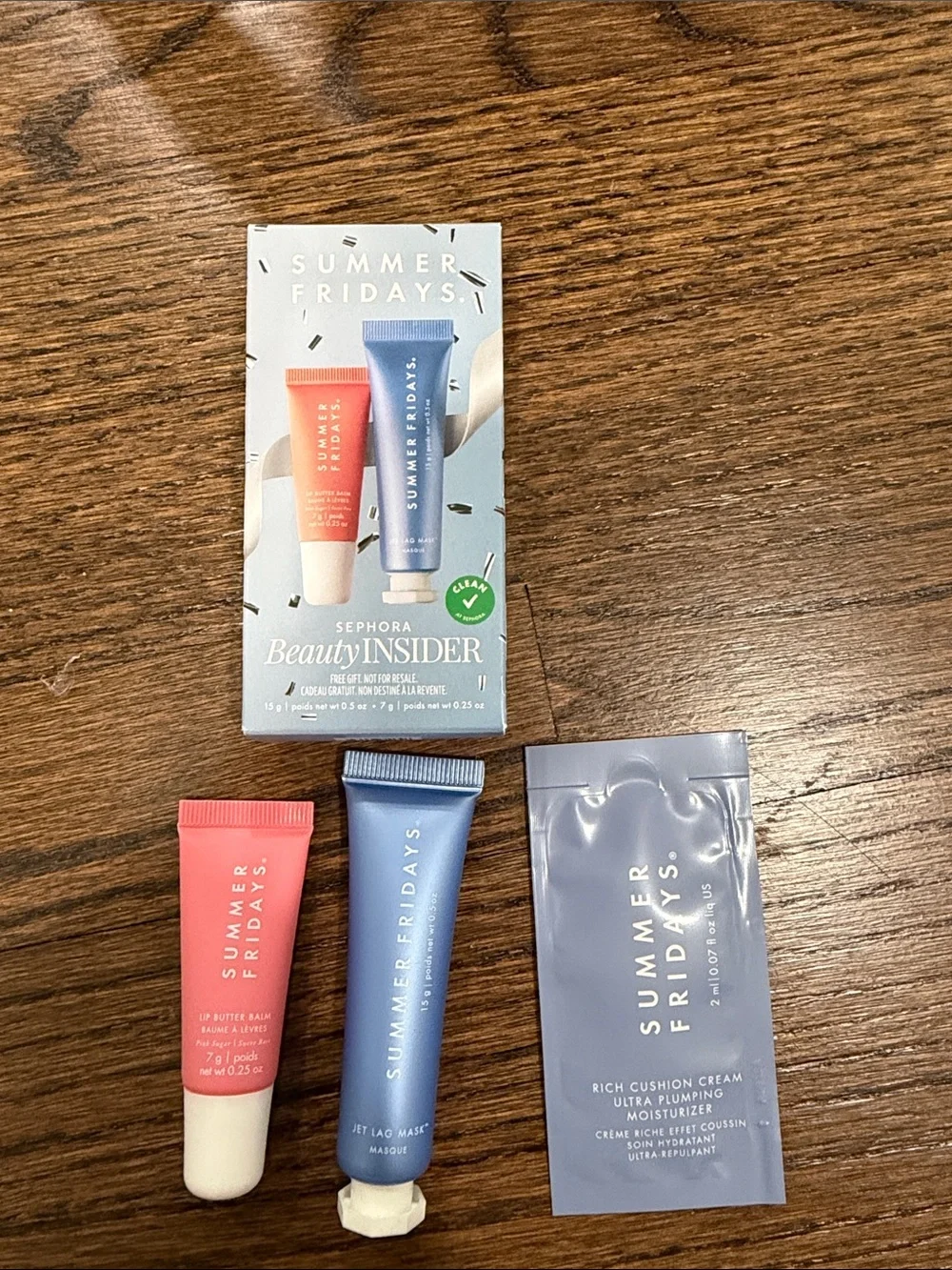 Summer Fridays Lip Butter Balm & Jet Lag Mask Duo - Pink & Blue